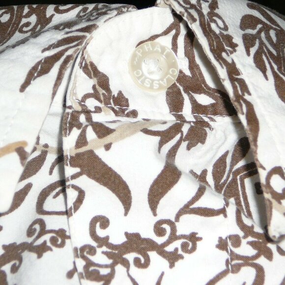 PHAT FARM Phat Classics Mens Vintage 90s Shirt Sz 2XL Dramatic Logo Brown - Picture 4 of 8